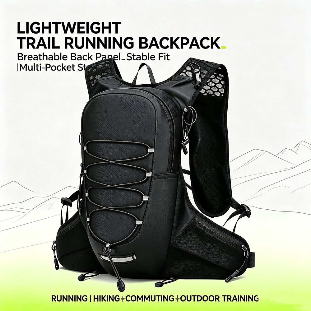Reflective Cycling Vest - Mochila de hidratação para corrida, leve,