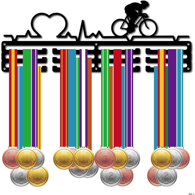 Cycling Gear Wall Storage - Medalha Ciclismo Quadro Titular, Stand Frame