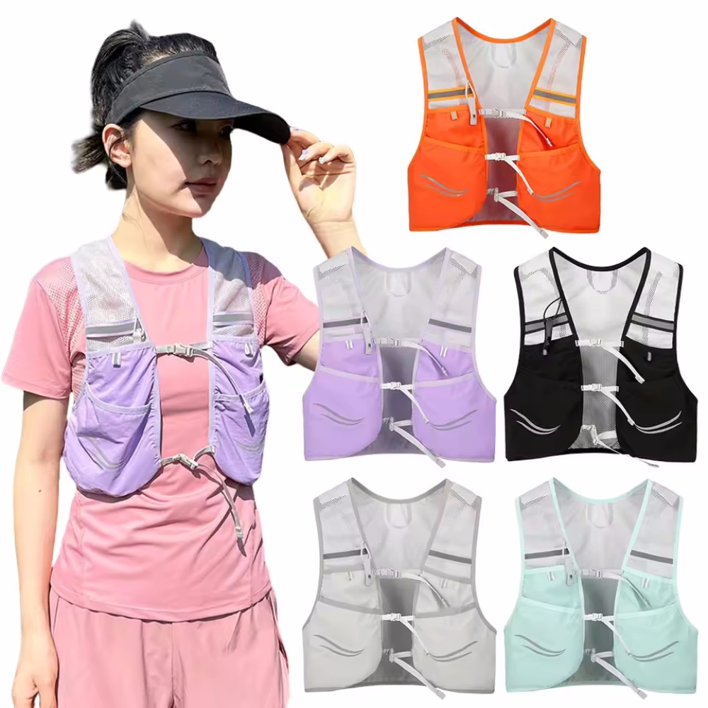 Reflective Cycling Vest - Colete de corrida reflexivo hidratação correndo