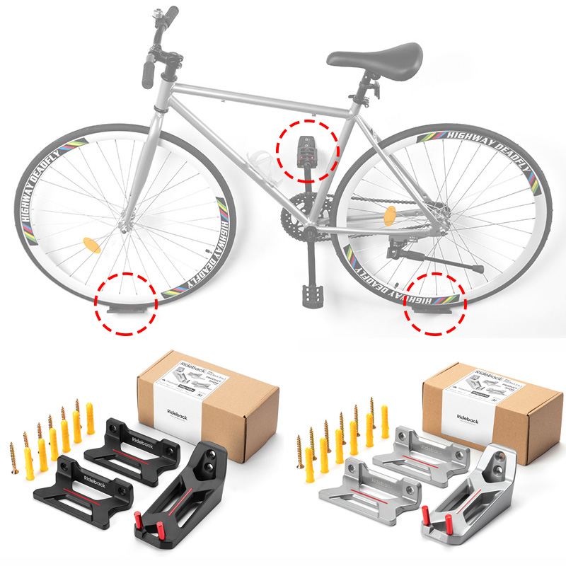 Cycling Gear Wall Storage - 3 Peças Suporte de Parede para