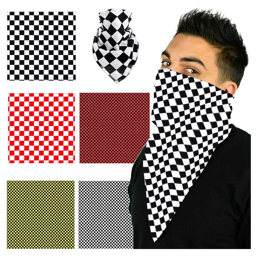 Cycling Gear Pas - Bandana de quadriculada de corrida unisex,