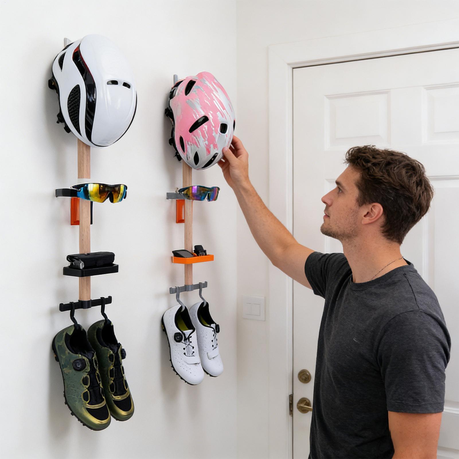 Cycling Gear Wall Storage - Organizador Vertical de Equipamentos de Ciclismo,