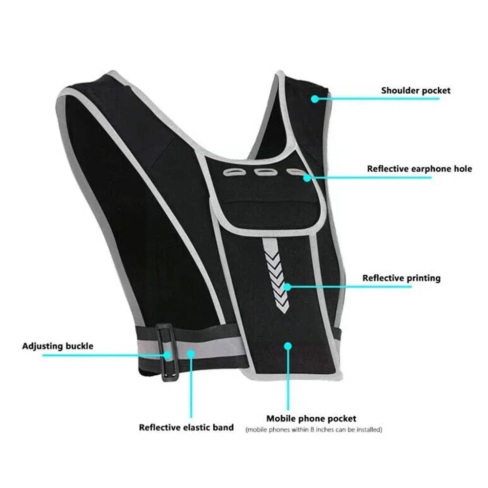 1 pçs colete de corrida reflex - Reflective Cycling Vest avaliação e preço