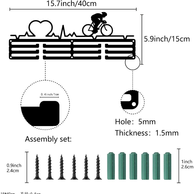 Medalha Ciclismo Quadro Titula - Cycling Gear Wall Storage avaliação e preço