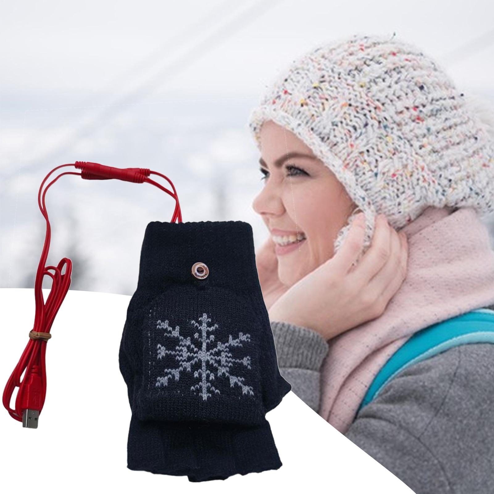 Luvas aquecidas sem dedos usb  - Cycling Gear For Cold Weather avaliação e preço