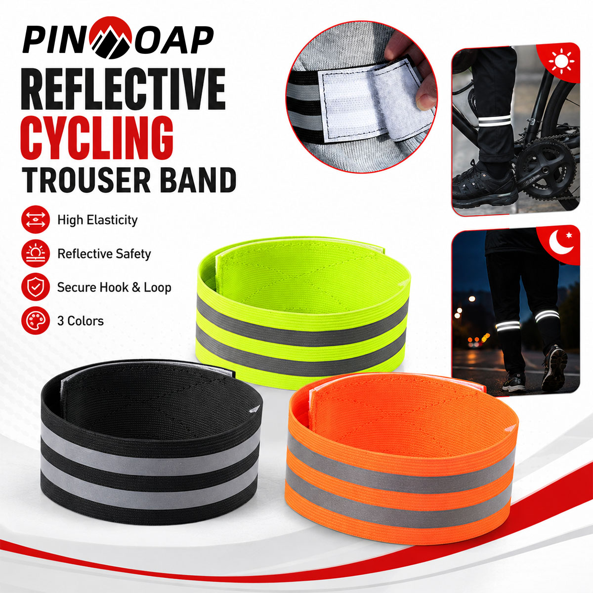 PINMOAP 1/2PCS Cinta Refletiva - Cycling Gear For Commuting avaliação e preço